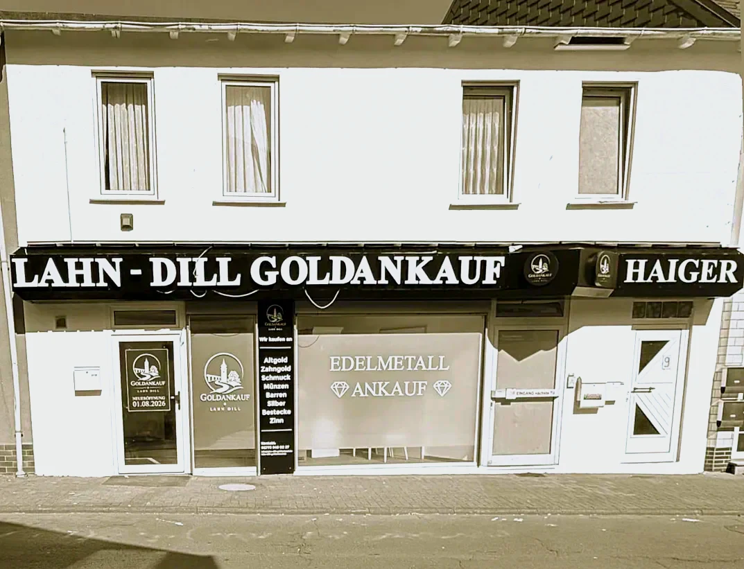 Die Fassade des Ladengeschäfts von Lahn Dill Goldankauf in der Kreuzgasse 9 in Haiger